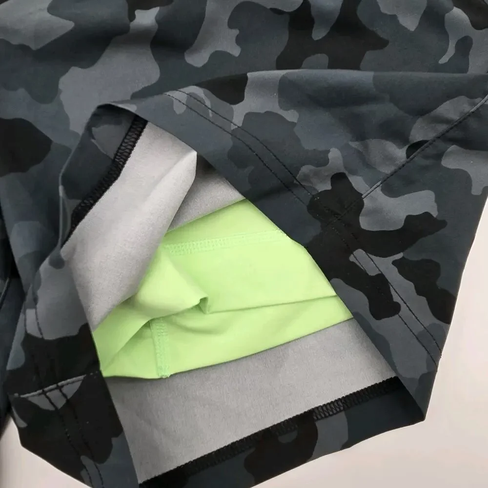 Chubbies Shorts Mens Black Camo Boxer Lined Athlounger Neon Glows